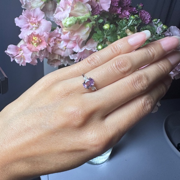 Natural Amethyst Bracelet and Ring Set - Picture 3 of 9
